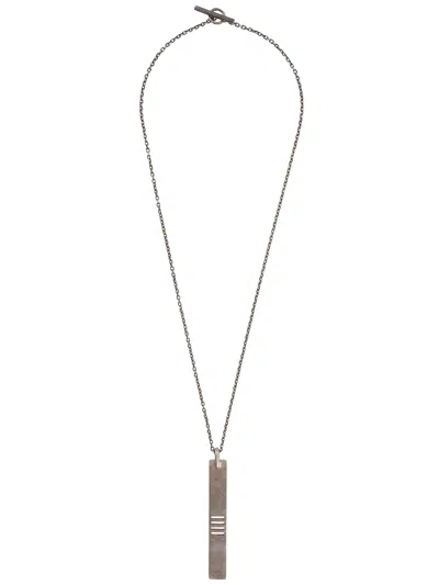 Parts Of Four Plate Necklace In Silver