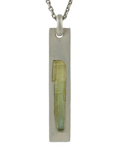 Parts Of Four Plate Necklace In Silver