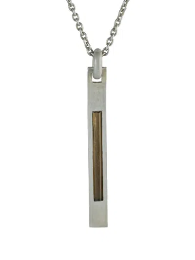 Parts Of Four Plate Necklace In Silver