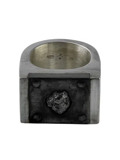 Parts Of Four Plate Single Ring In Silver