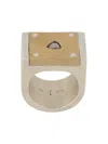 Parts Of Four Plate Single Ring In Silver