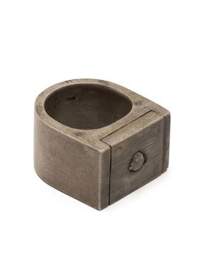 Parts Of Four Plate Single Ring In Silver