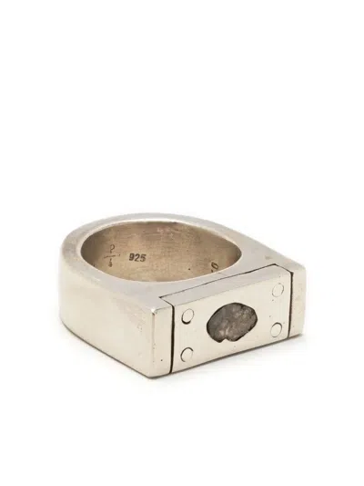Parts Of Four Plate Sterling Silver Diamond Ring