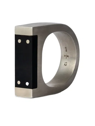 Parts Of Four Plate Two-tone Ring In Silver