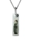 Parts Of Four Plate Verdelite Pendant Necklace In Silver
