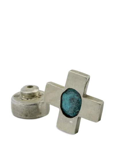 Parts Of Four Plus Diamond Earring In Silver