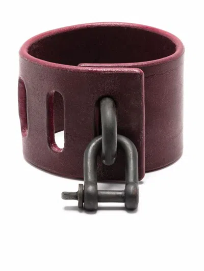 Parts Of Four Restraint Charm Bracelet (50mm, Win+kz) In Wine Buffalo Leather