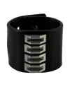 Parts Of Four Restraint Charm Inverted-pyramid Studs Bracelet In Black