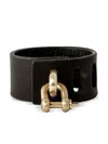 Parts Of Four Restraint Charm Leather Bracelet In Black