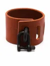 Parts Of Four Restraint-charm Leather Bracelet In Orange