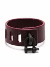 Parts Of Four Restraint-charm Leather Bracelet In Red