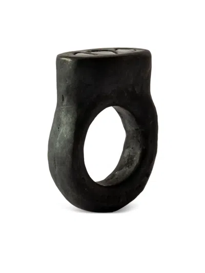 Parts Of Four Roman Diamond-embellished Ring In Black