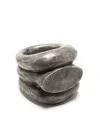 Parts Of Four Roman Mountain Stack Ring In 银色