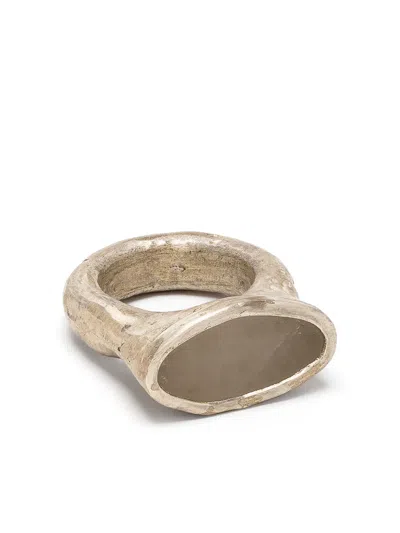 Parts Of Four Roman Signet Ring In Silver