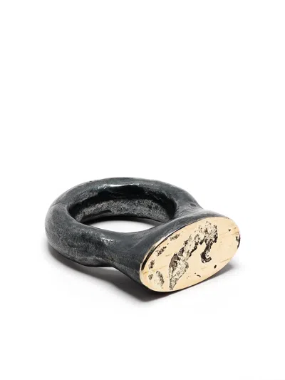 Parts Of Four Roman Signet Ring In Silver