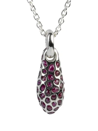 Parts Of Four Ruby-pavé Teardrop Necklace In Metallic