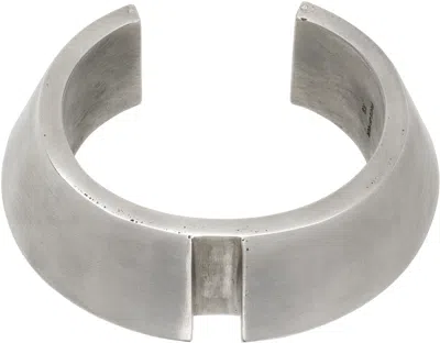 Parts Of Four Silver Crescent Rift Wedge Bracelet In Acid Silver