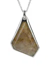 Parts Of Four Silver Halos Crystal Necklace In Brown