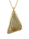 Parts Of Four Silver Halos Rutilated Quartz Necklace In Gold