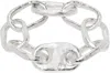 Parts Of Four Silver Roman Small Link Bracelet In Polished Silver