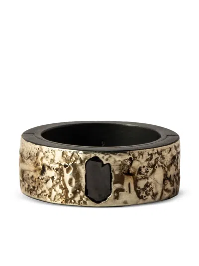 Parts Of Four Sistema Sterling-silver Diamond Ring In Black