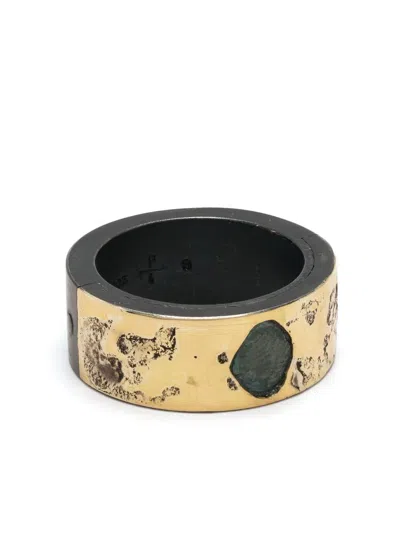 Parts Of Four Sistema Gold-plated Diamond Ring In Black