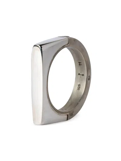 Parts Of Four Sistema Oval Sterling Silver Ring In Silber