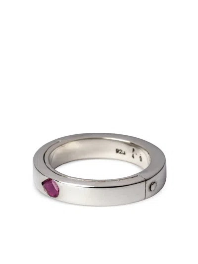 Parts Of Four Sistema Ring (0.1 Ct, Ruby Slice, 4mm, Pa+rub) In Purple