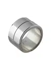 Parts Of Four Crescent Crevice Layered-look Ring In Metallic