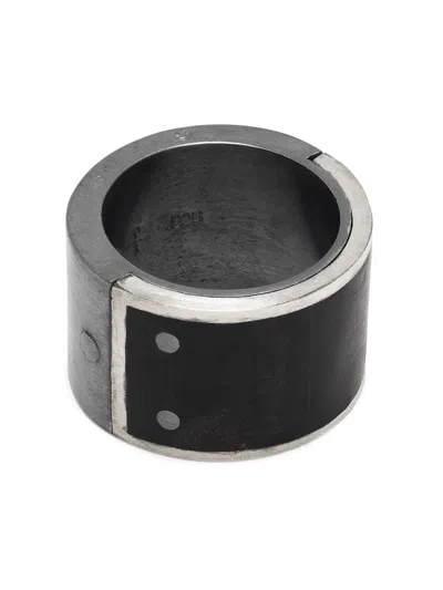 Parts Of Four 17mm Sistema Ring In Black Sterling