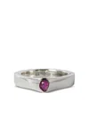 Parts Of Four Sistema Sterling Silver Ruby Ring In Silver
