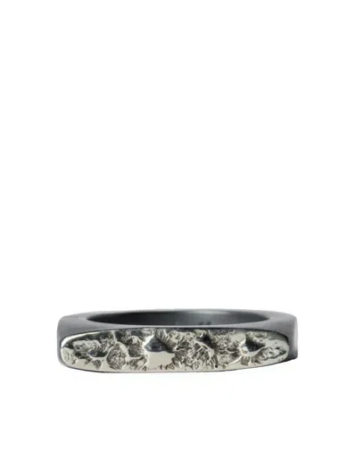 Parts Of Four Sistema Sterling Silver Ring In Black