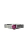 Parts Of Four Sistema Sterling-silver Ruby-slab Ring In Silber