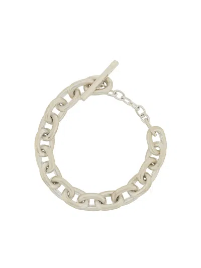 Parts Of Four Small Links Chain Bracelet In Grey