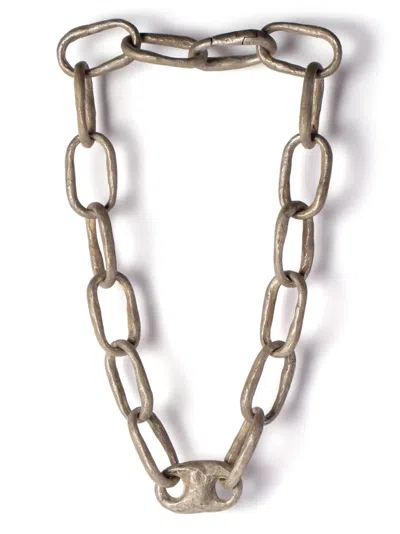 Parts Of Four Small Roman Link Necklace In Gold