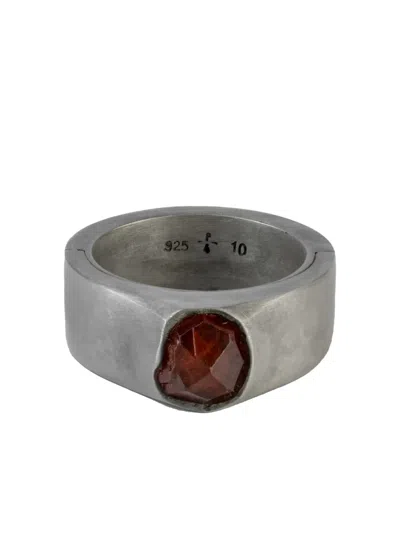 Parts Of Four Spessartite Silver Ring In Metallic