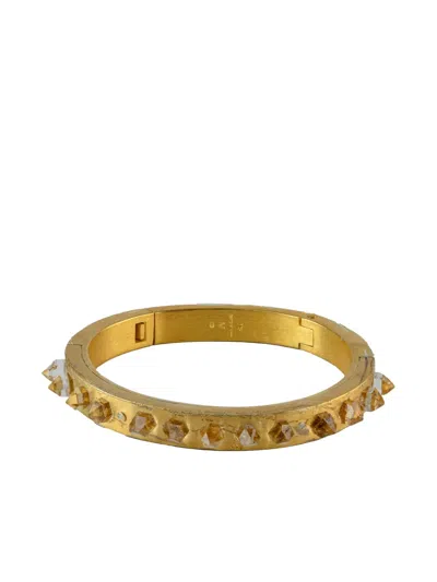 Parts Of Four Spike-embellished Bracelet In Gold