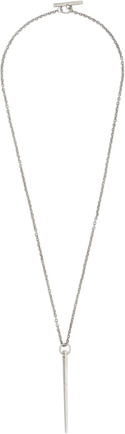 Parts Of Four Spike Necklace In Silver