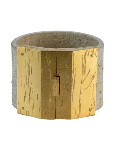 Parts Of Four Split Cuff Bracelet In Gold
