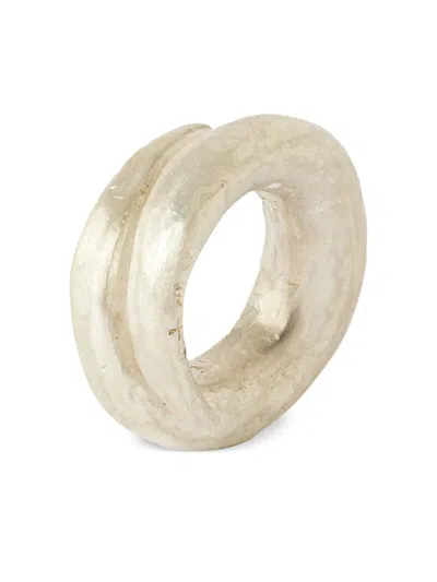 Parts Of Four Split Mountain Matte Sterling-silver Ring In Nude