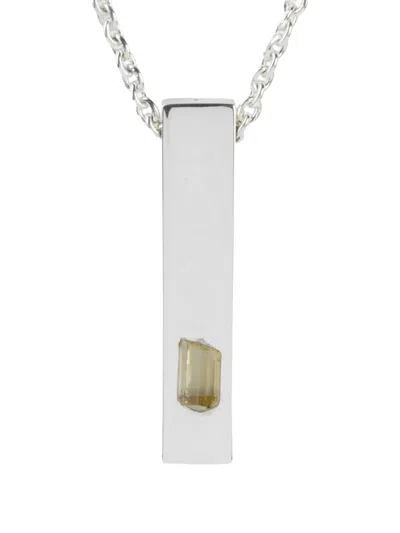 Parts Of Four Sterling-silver Amulet Cuboid Scapolite Necklace