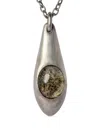 Parts Of Four Sterling Silver Chrysalis Quartz Necklace In Silver
