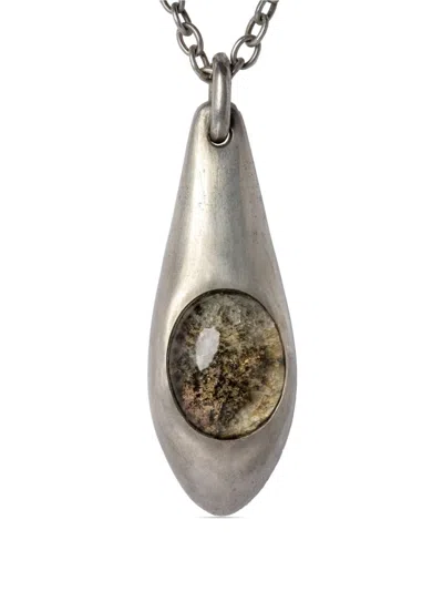 Parts Of Four Sterling Silver Chrysalis Quartz Necklace