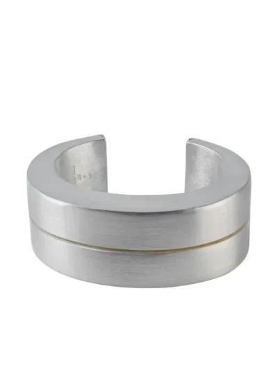 Parts Of Four Sterling Silver Crescent Crevice Bracelet In Metallic