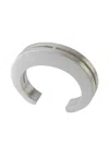 Parts Of Four Sterling Silver Crescent Crevice Bracelet In Metallic