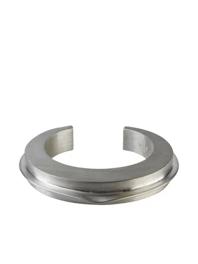 Parts Of Four Sterling-silver Crescent Folded Bracelet In Metallic