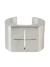Parts Of Four Sterling-silver Crescent Plane Cross-detail Bracelet In Metallic