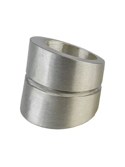 Parts Of Four Sterling-silver Crevice V2 Ring In Metallic