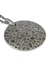 Parts Of Four Sterling Silver Disk Diamond Necklace In Metallic