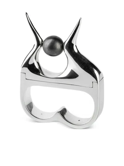 Parts Of Four Sterling Silver Double Plate Ring